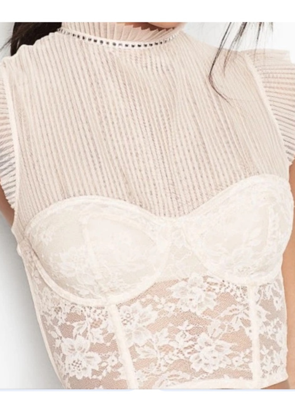 Victoria secret Dream Angels Crystal collar corset top, 36-38C